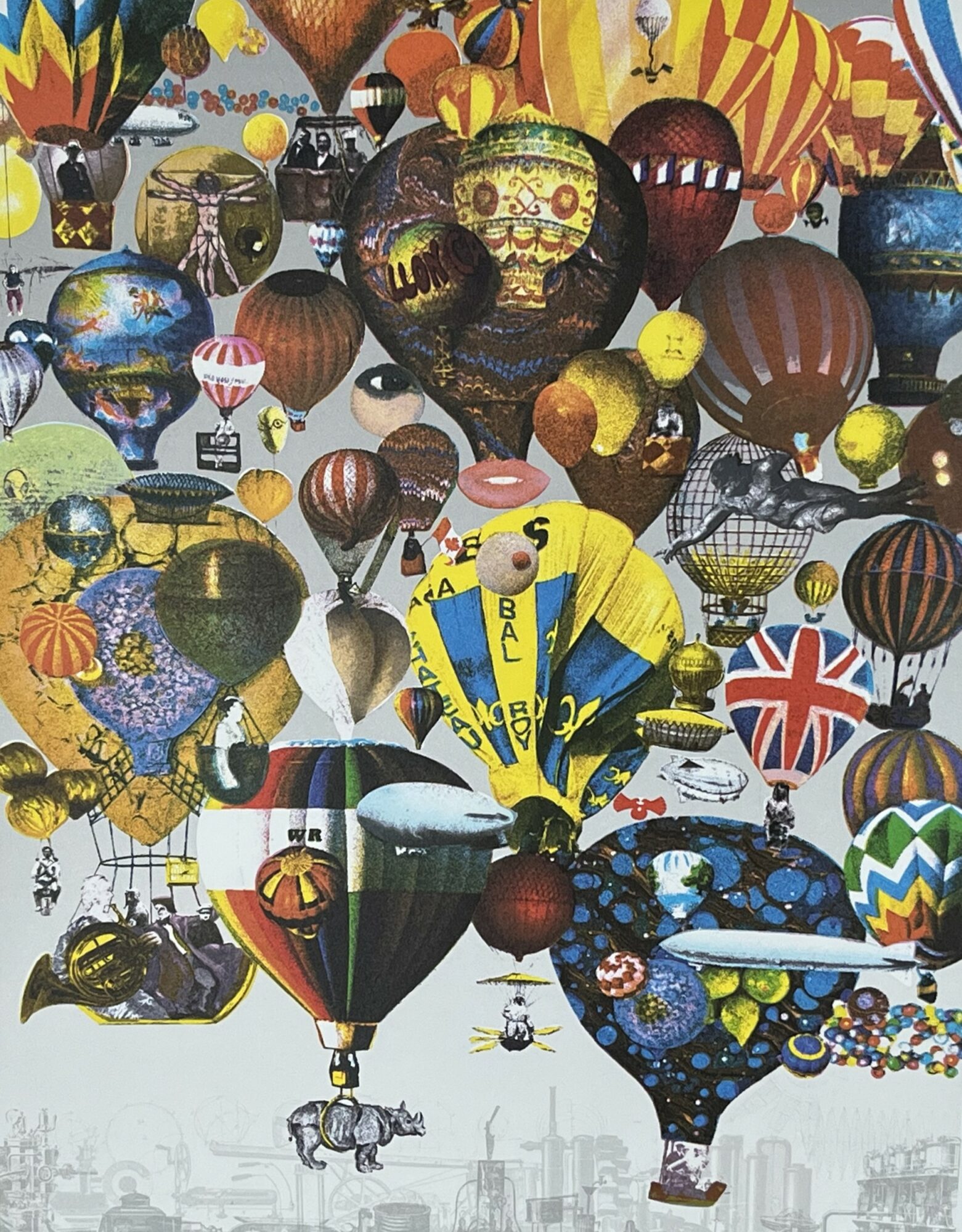 Cozette de Charmoy, Ballons, sérigraphie,1989, 64x80.5 cm. Collection de l’artiste