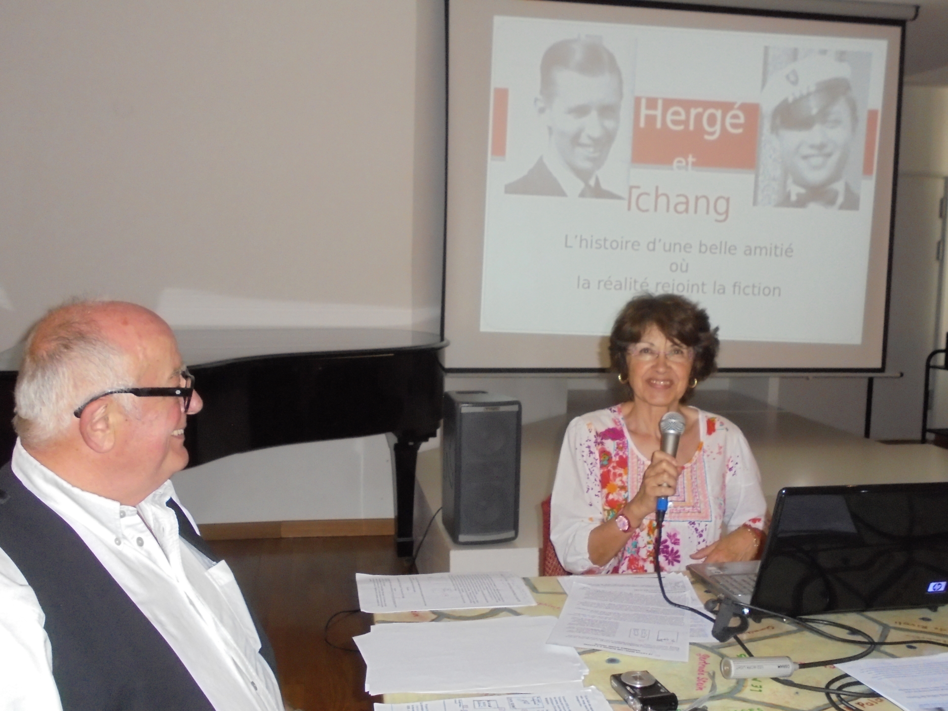 Raymond Laboute, ancien régisseur et Marie-Fabienne Bory, ancienne bibliothécaire