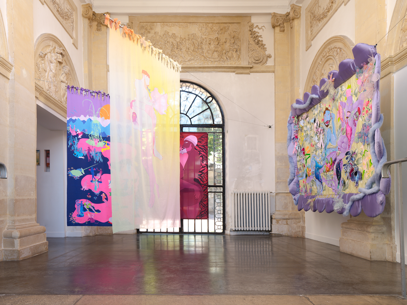 Vue de l'exposition, Richard Otparlic & Lucas Tortolano, 2024. Photo : Aurélien Mole.