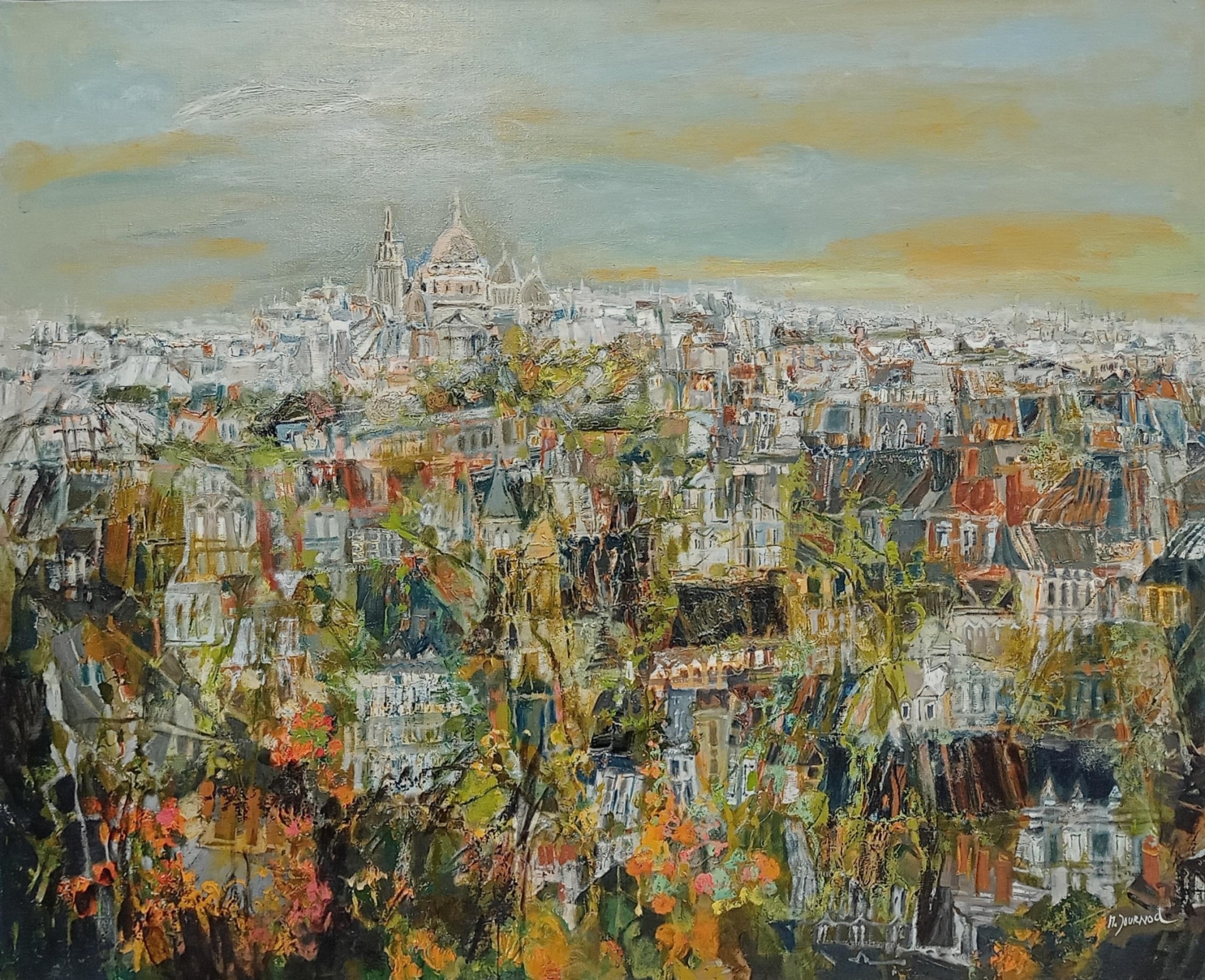 "Monmartre", huile sur toile, 1997. Monique Journod. ©Maison nationale des artistes