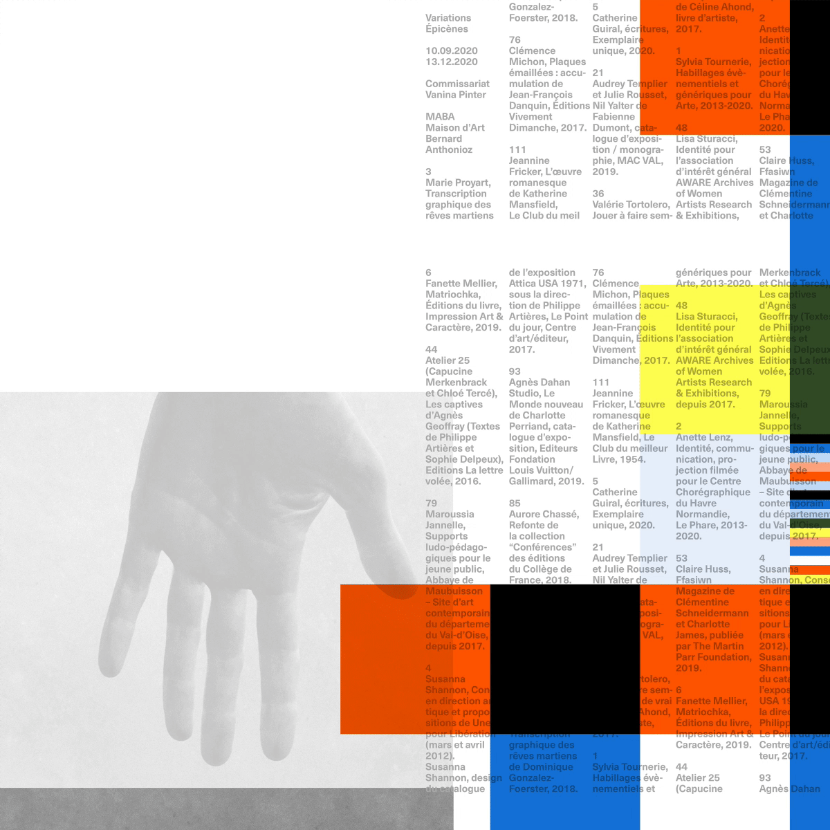 Visuel pour l'exposition Variations épicènes, Audrey Templier et Julie Rousset
